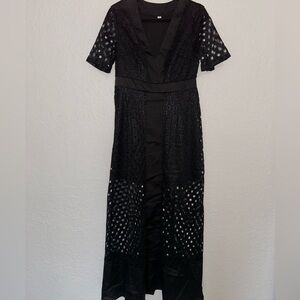 213. Black long dress